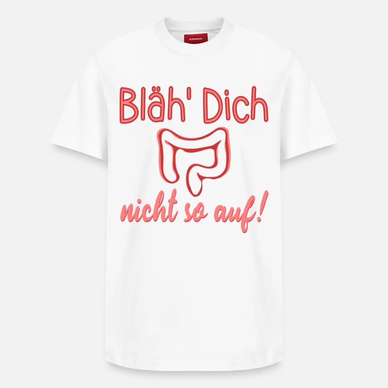 AUFGEBLÄHT - DARM REIZDARM - Relaxed Unisex Supima Cotton T-Shirt – von SPREAD - Weiß