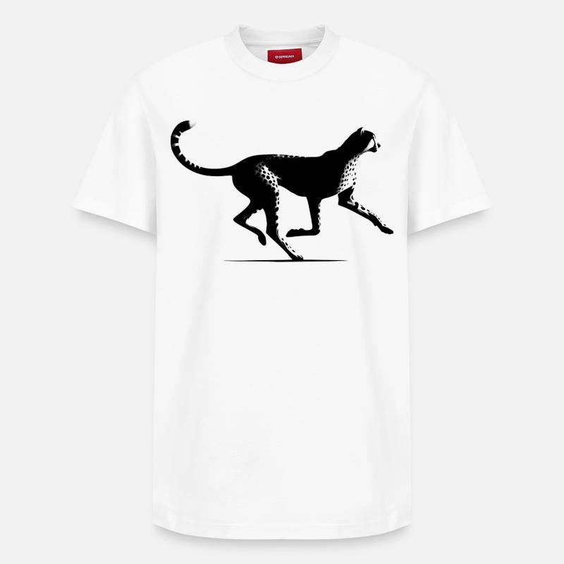 Guépard - T-shirt unisexe décontracté en coton Supima – de SPREAD - blanc