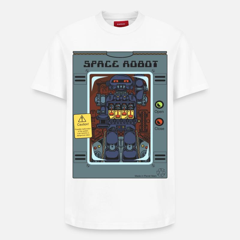 Robot spatial jouet. - T-shirt unisexe décontracté en coton Supima – de SPREAD - blanc