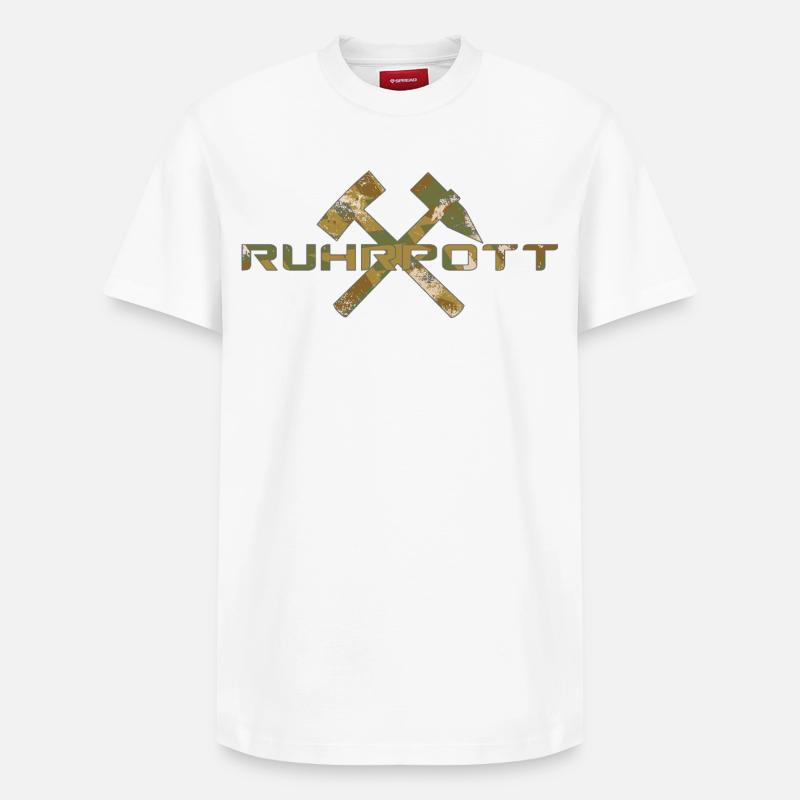 Ruhrpott Camo - Relaxed Unisex Supima Cotton T-Shirt – von SPREAD - Weiß