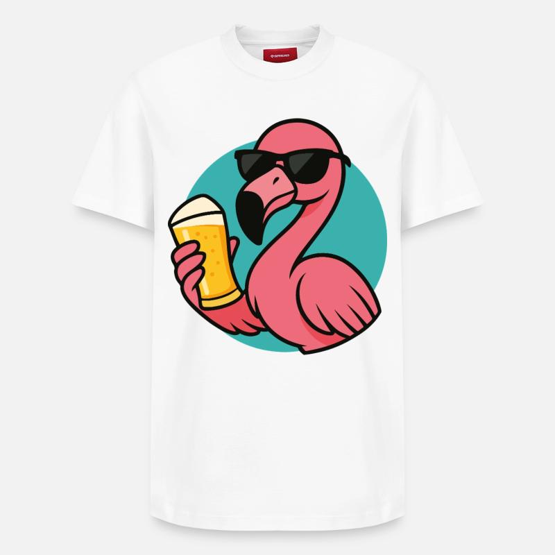 Oiseau ivre tropical - T-shirt unisexe décontracté en coton Supima – de SPREAD - blanc