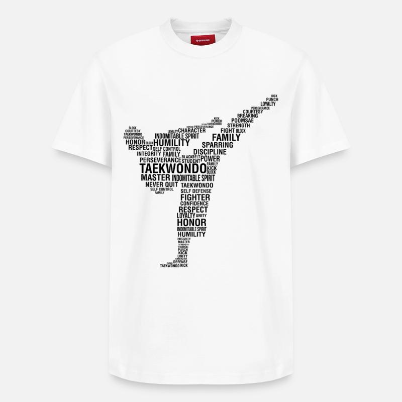 Citation sur le taekwondo - T-shirt unisexe décontracté en coton Supima – de SPREAD - blanc