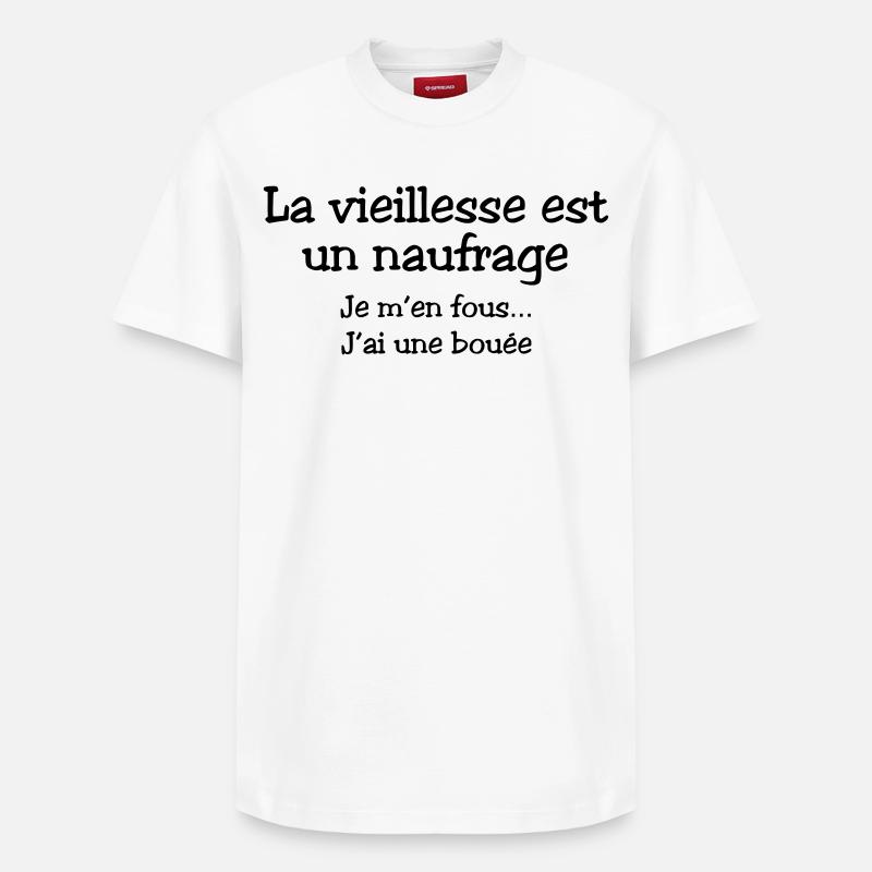 Naufrage - T-shirt unisexe décontracté en coton Supima – de SPREAD - blanc