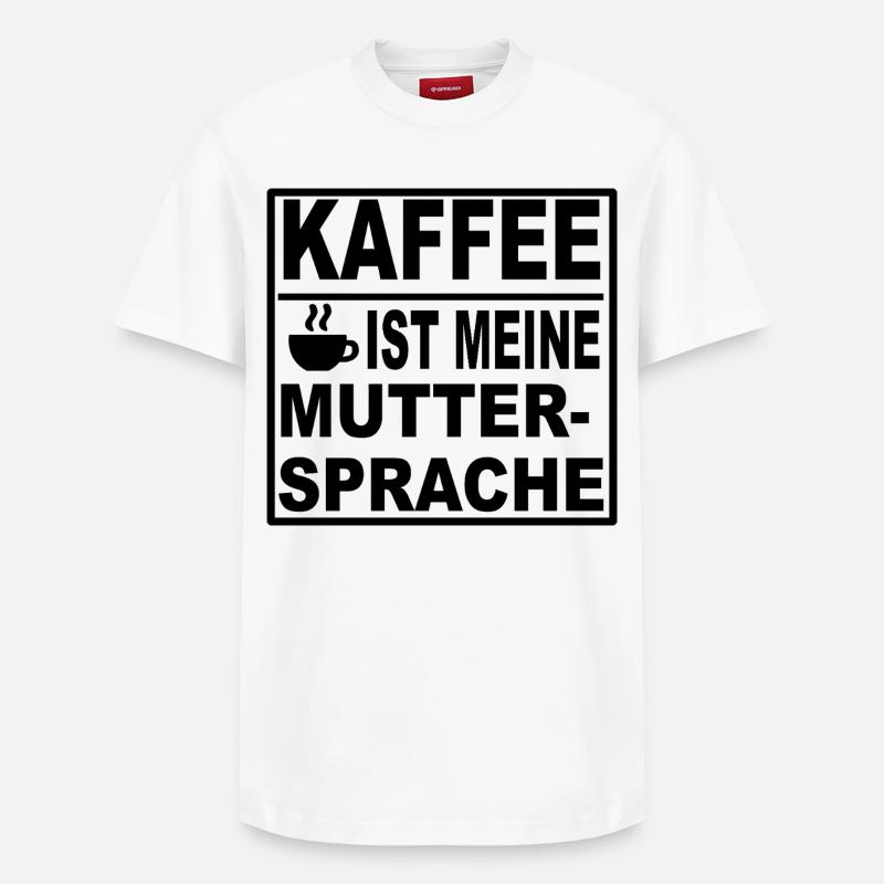 T-shirt café langue maternelle - T-shirt unisexe décontracté en coton Supima – de SPREAD - blanc