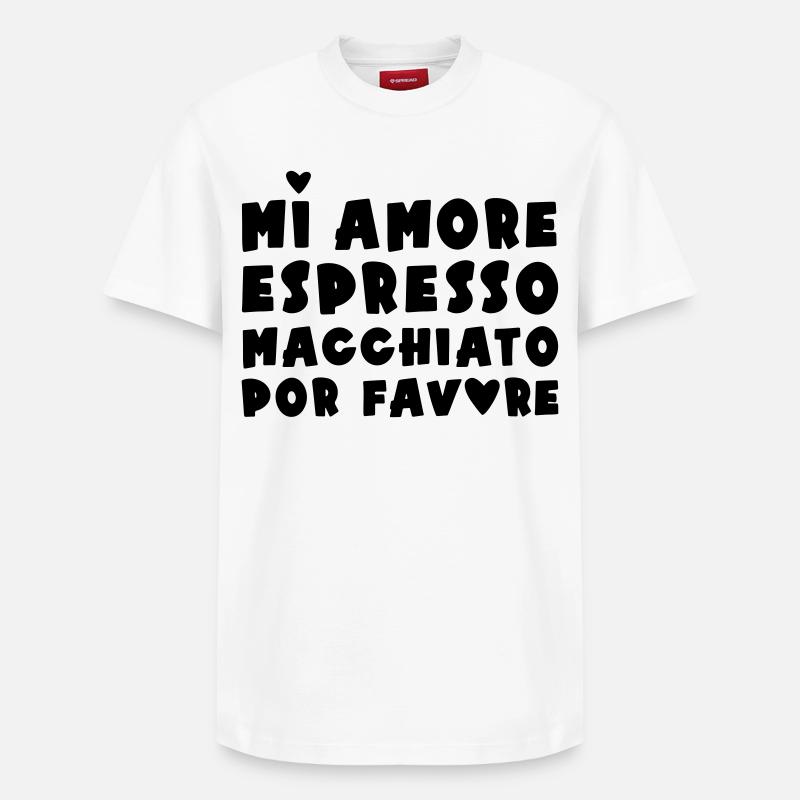 Espresso Macchiato - T-shirt unisexe décontracté en coton Supima – de SPREAD - blanc