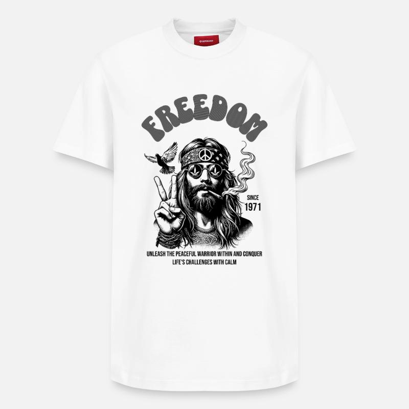 Hippie relaxant - T-shirt unisexe décontracté en coton Supima – de SPREAD - blanc