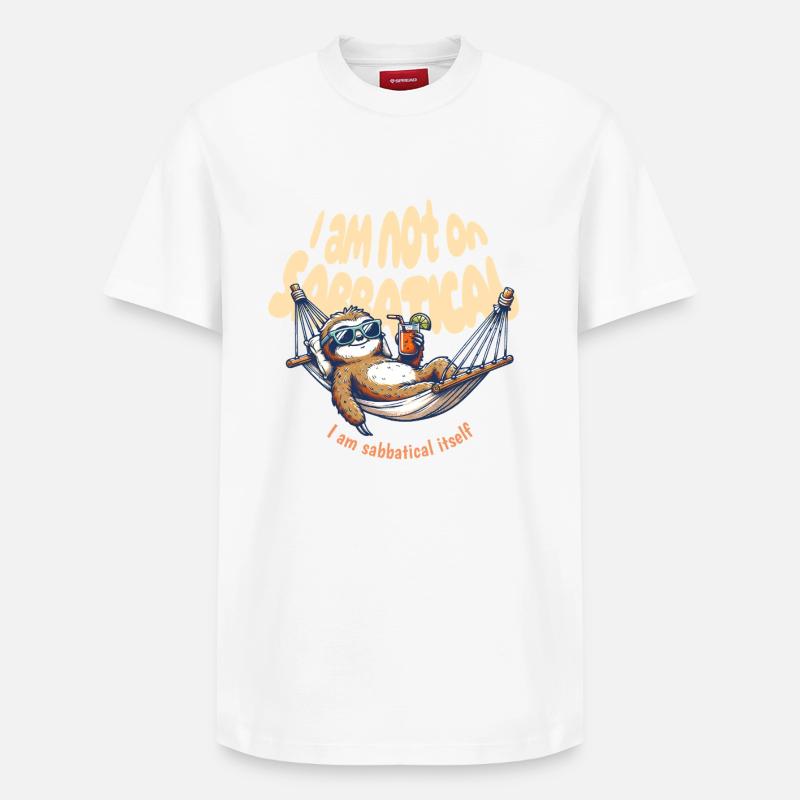 i am sabbatical - Relaxed Unisex Supima Cotton T-Shirt – von SPREAD - Weiß