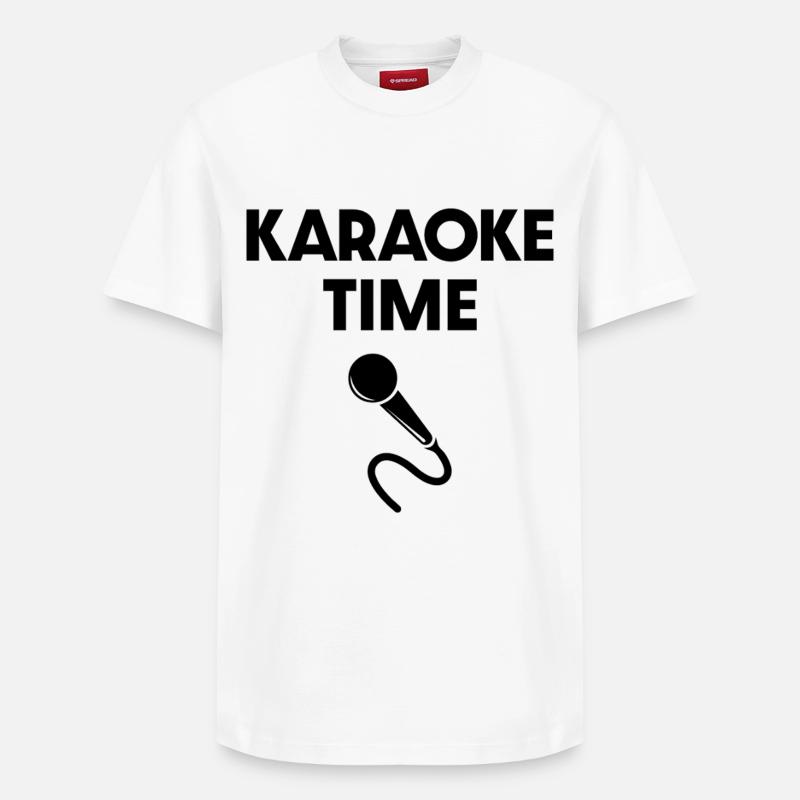 Heure du karaoké - T-shirt unisexe décontracté en coton Supima – de SPREAD - blanc
