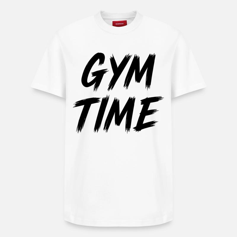 Temps de gym - T-shirt unisexe décontracté en coton Supima – de SPREAD - blanc