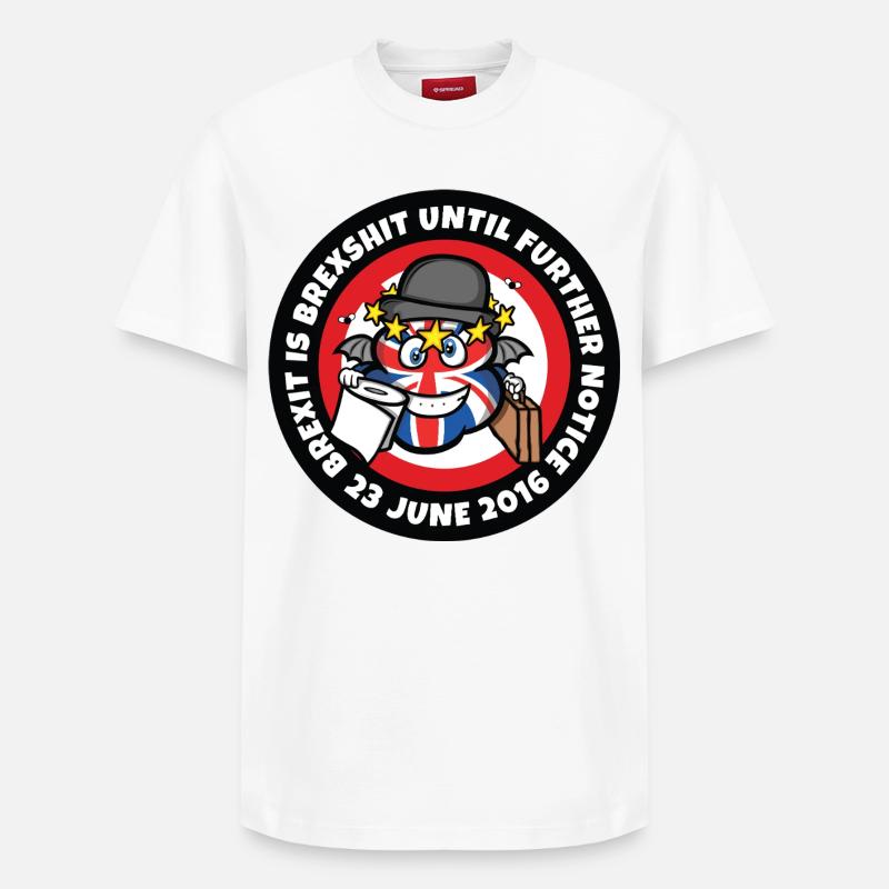 Pas de Brexit ! - T-shirt unisexe décontracté en coton Supima – de SPREAD - blanc