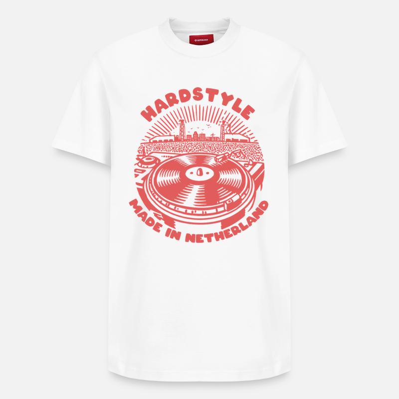 Hardstyle - Relaxed Unisex Supima Cotton T-Shirt – von SPREAD - Weiß