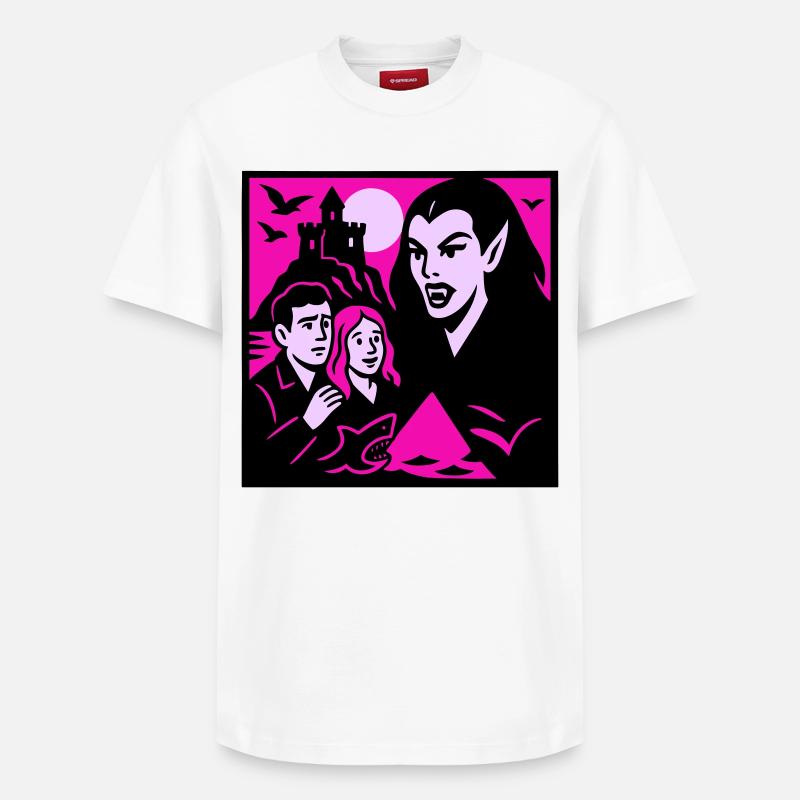 Vampire Countess - Relaxed Unisex Supima Cotton T-Shirt – by SPREAD - white