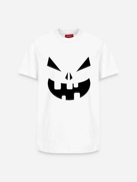 Little Boo – The Friendly Pumpkin - Relaxed Unisex Supima Cotton T-Shirt – by SPREAD - white