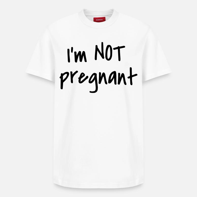 Je ne suis pas enceinte - T-shirt unisexe décontracté en coton Supima – de SPREAD - blanc