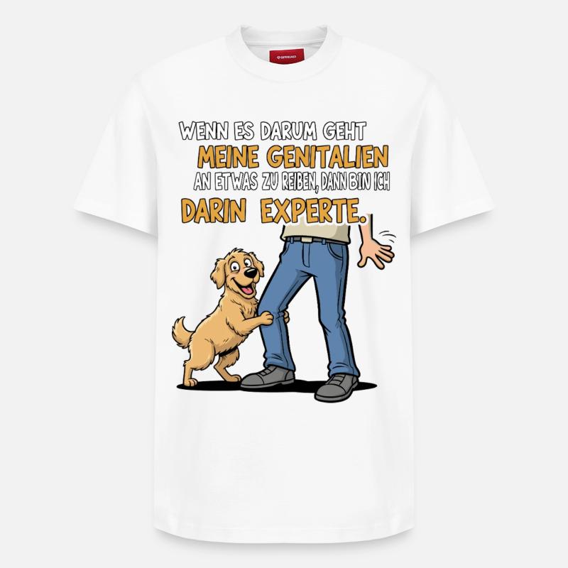 Reib-Experte Hund - Relaxed Unisex Supima Cotton T-Shirt – von SPREAD - Weiß