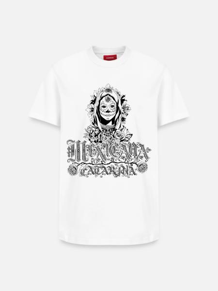 Mexicana Catarina black - Relaxed Unisex Supima Cotton T-Shirt – by SPREAD - white