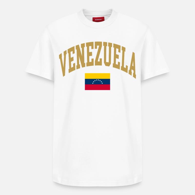 Drapeau du Venezuela - T-shirt unisexe décontracté en coton Supima – de SPREAD - blanc