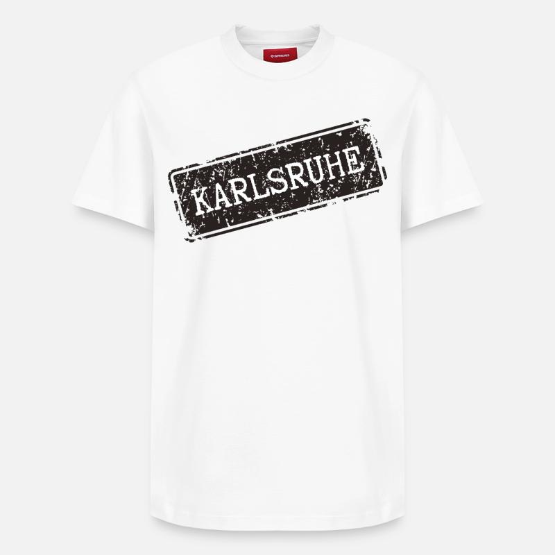 Karlsruhe - T-shirt unisexe décontracté en coton Supima – de SPREAD - blanc