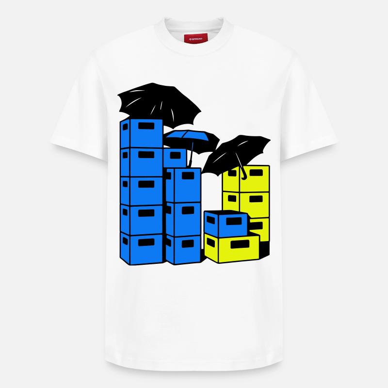 Art de la caisse de bière - T-shirt unisexe décontracté en coton Supima – de SPREAD - blanc