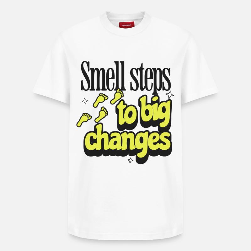Message d’empreinte motivationnelle - T-shirt unisexe décontracté en coton Supima – de SPREAD - blanc