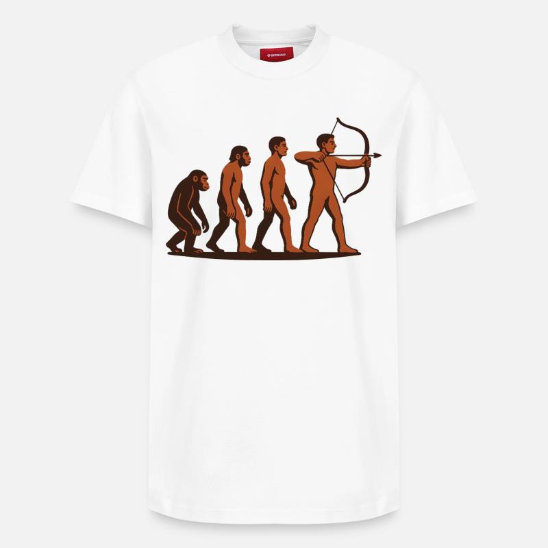 Evolution Archery Bow Target Archer - Relaxed Unisex Supima Cotton T-Shirt – by SPREAD - white