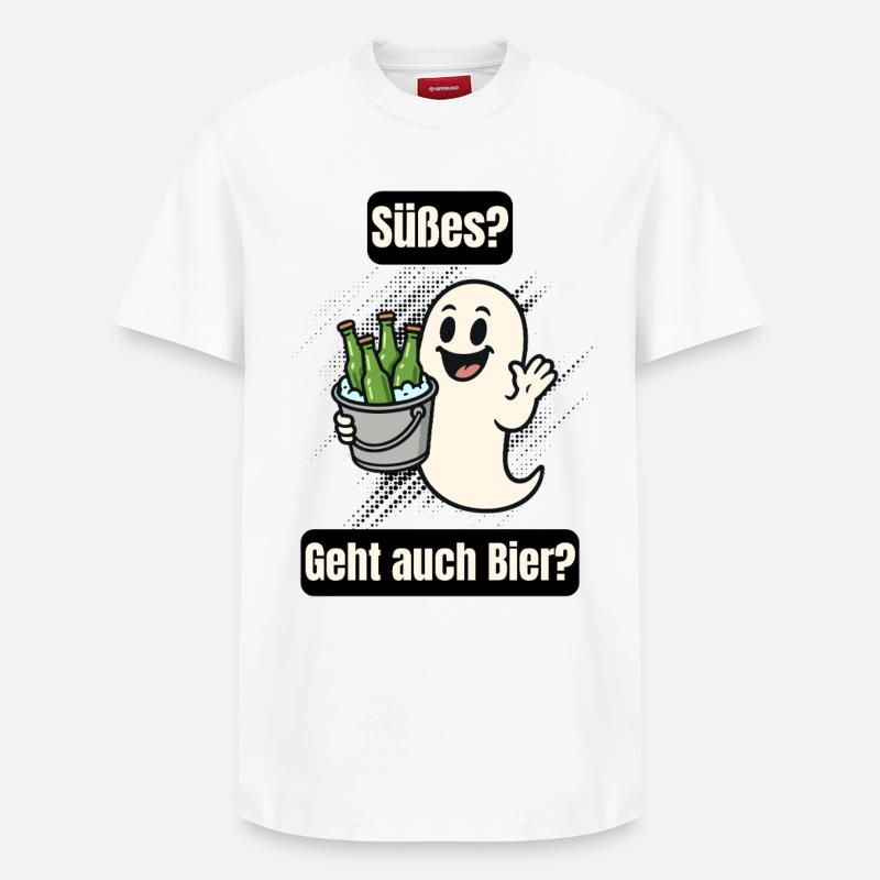 Süßer Geist mit Bier - T-shirt unisexe décontracté en coton Supima – de SPREAD - blanc