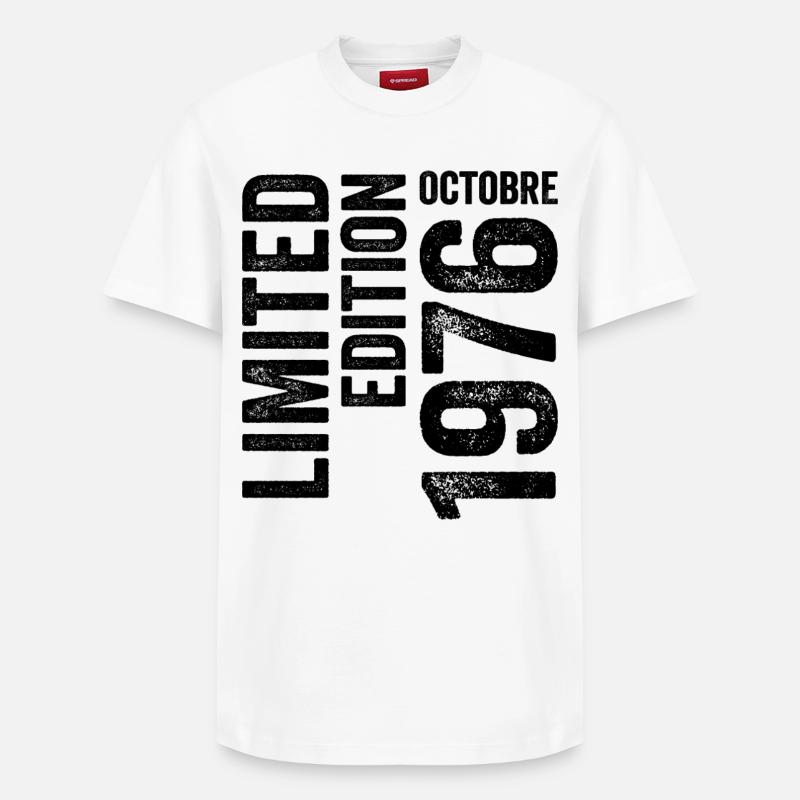 1976 - T-shirt unisexe décontracté en coton Supima – de SPREAD - blanc