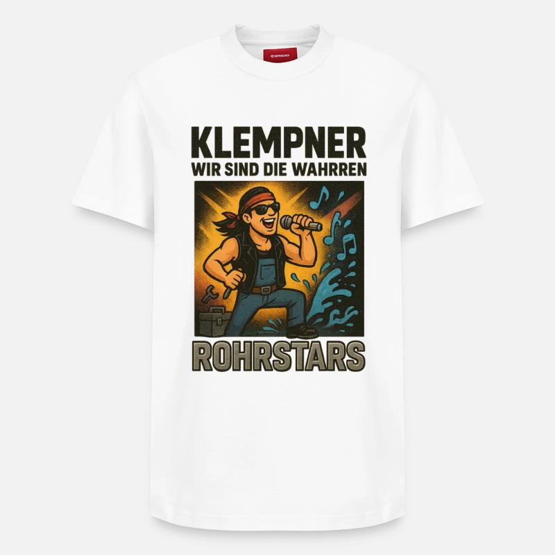 Dicton de plombier - T-shirt unisexe décontracté en coton Supima – de SPREAD - blanc