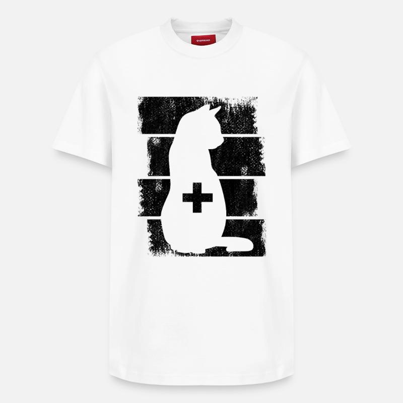 Vétérinaire Chat - T-shirt unisexe décontracté en coton Supima – de SPREAD - blanc