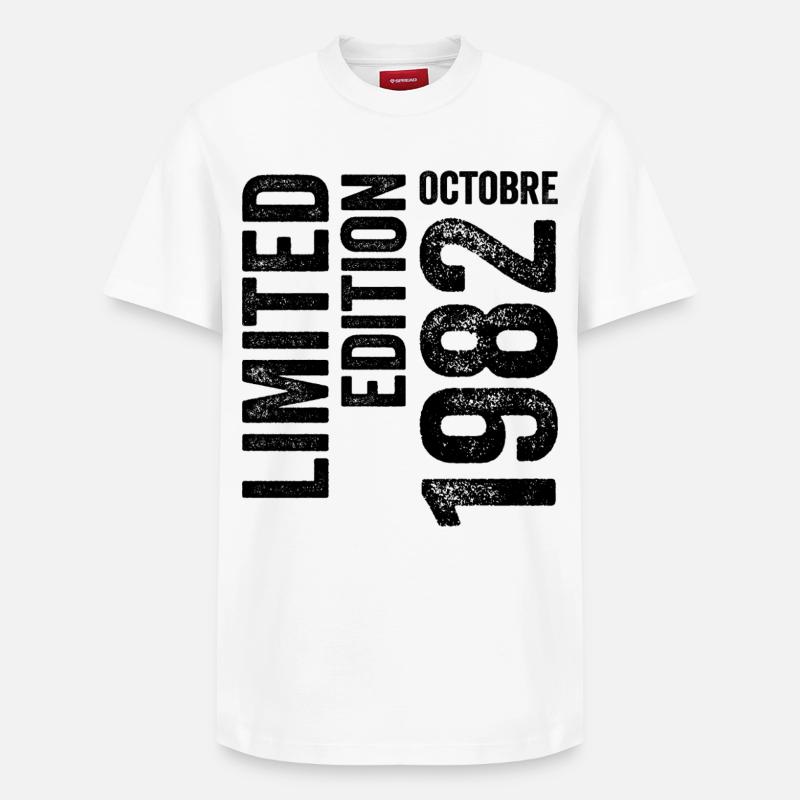 1982 - T-shirt unisexe décontracté en coton Supima – de SPREAD - blanc