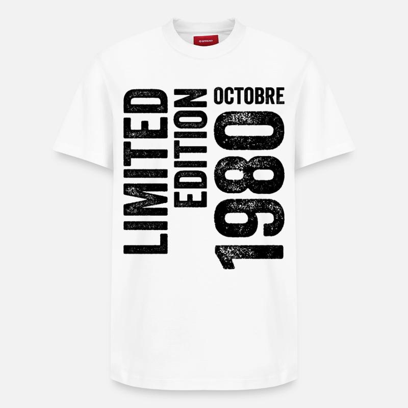 1980 - T-shirt unisexe décontracté en coton Supima – de SPREAD - blanc