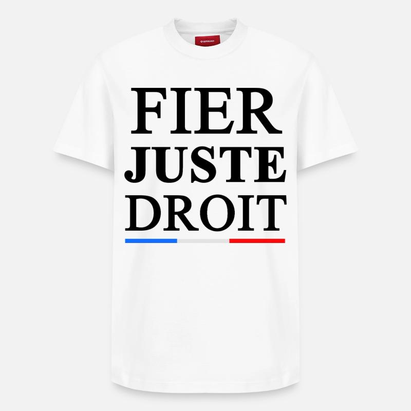 FIER_JUSTE_DROIT - Relaxed Unisex Supima Cotton T-Shirt – von SPREAD - Weiß