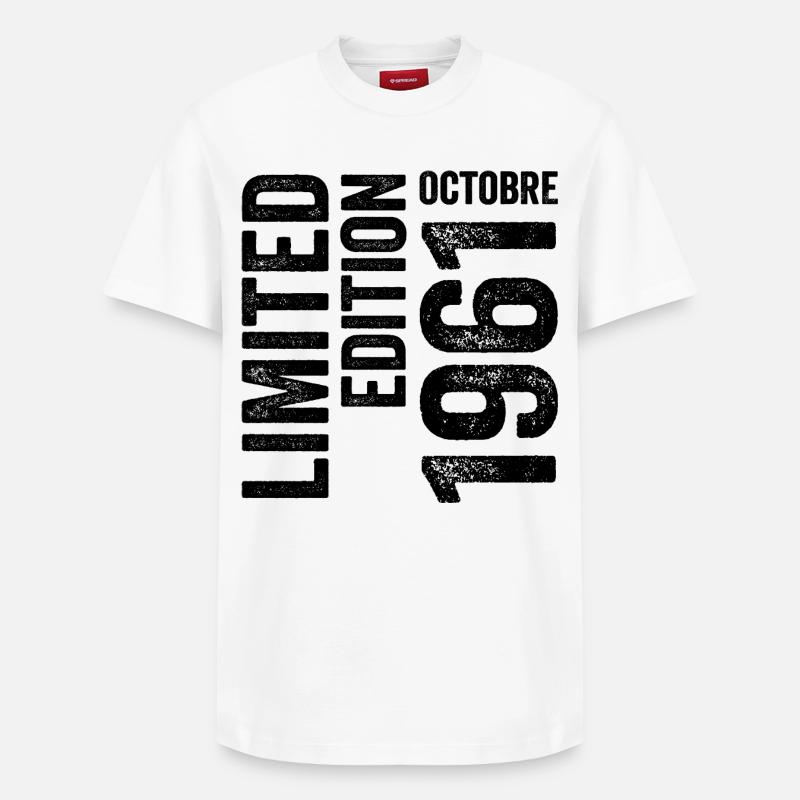 1961 - T-shirt unisexe décontracté en coton Supima – de SPREAD - blanc