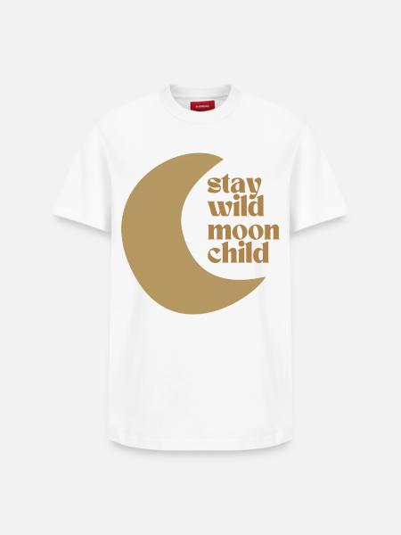 Stay Wild Moon Child - Relaxed Unisex Supima Cotton T-Shirt – by SPREAD - white
