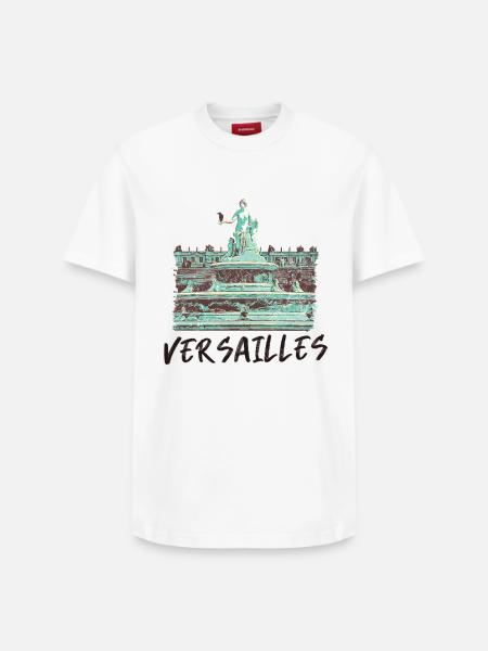 Versailles famous Baroque fountain - Relaxed Unisex Supima Cotton T-Shirt – by SPREAD - white