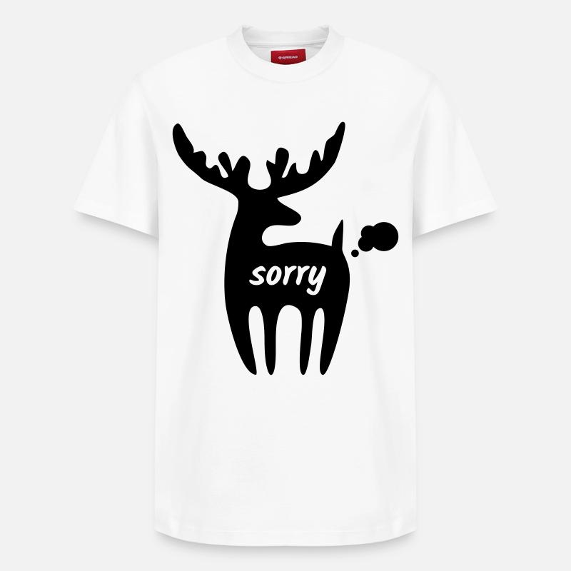 Renne qui pète - T-shirt unisexe décontracté en coton Supima – de SPREAD - blanc