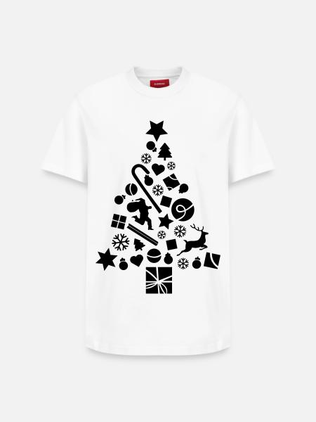 Weihnachtsbaum voller Dekoration - Relaxed Unisex Supima Cotton T-Shirt – von SPREAD - Weiß