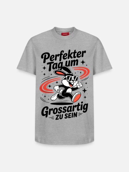 Running Rabbit with Sunglasses - Relaxed Unisex Supima Cotton T-Shirt – by SPREAD - white