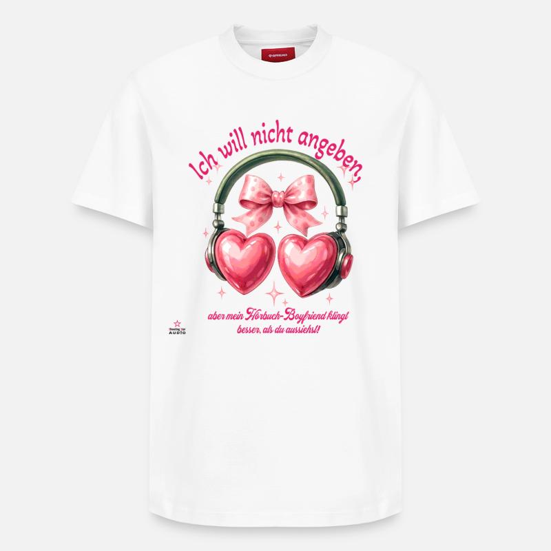 Livre audio Petit ami - T-shirt unisexe décontracté en coton Supima – de SPREAD - blanc