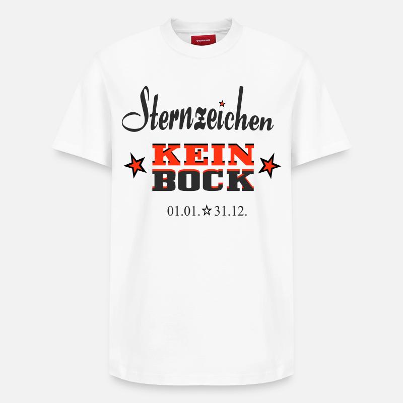 Sternchen Kein Bock Jahreskalender - Relaxed Unisex Supima Cotton T-Shirt – von SPREAD - Weiß