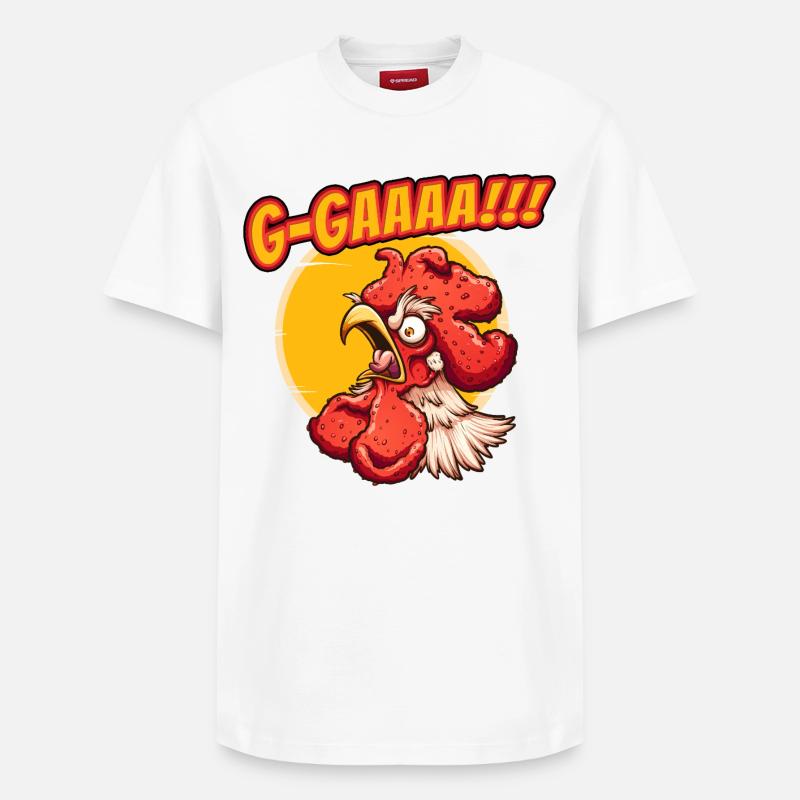 Hurlement Fou G-Gaaaa - T-shirt unisexe décontracté en coton Supima – de SPREAD - blanc