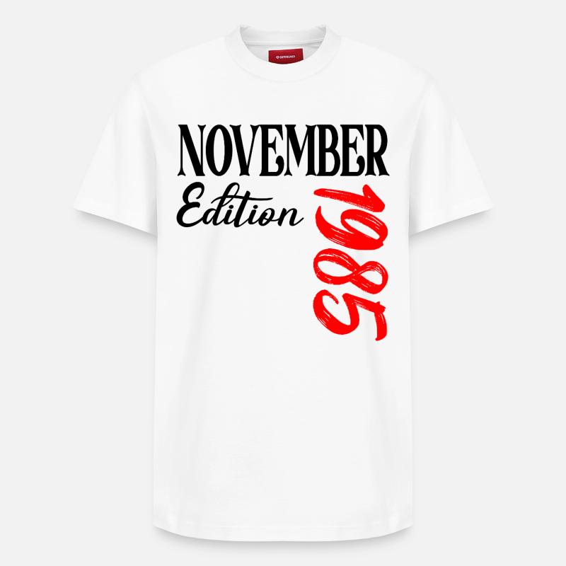 41E ANNIVERSAIRE 1985 NOVEMBRE - T-shirt unisexe décontracté en coton Supima – de SPREAD - blanc