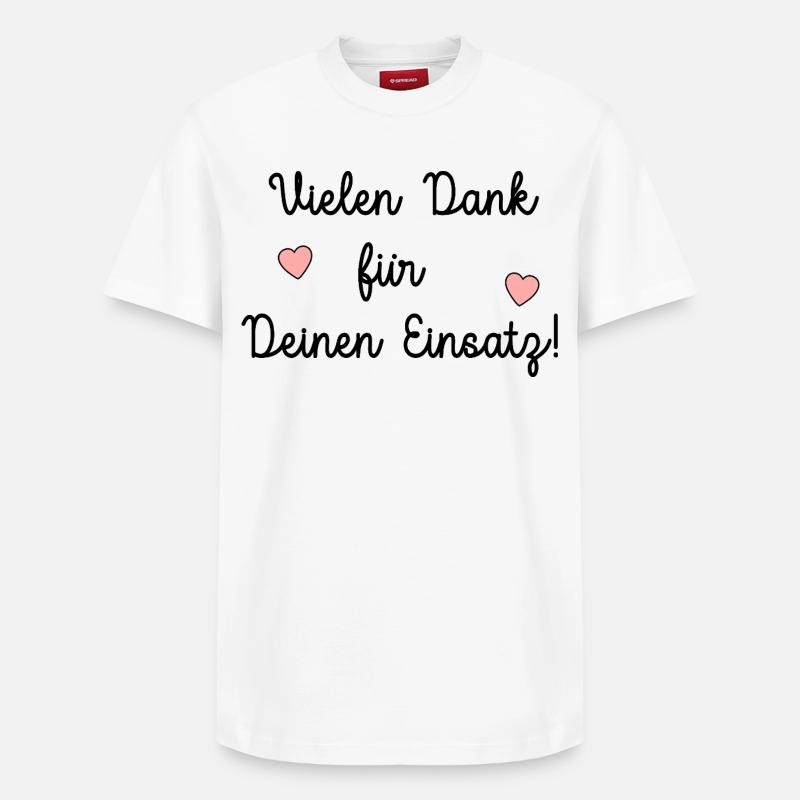 Vielen Dank Einsatz Unterstützung - Relaxed Unisex Supima Cotton T-Shirt – von SPREAD - Weiß