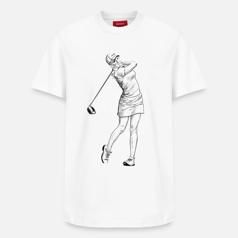 Golfeur - T-shirt unisexe décontracté en coton Supima – de SPREAD - blanc