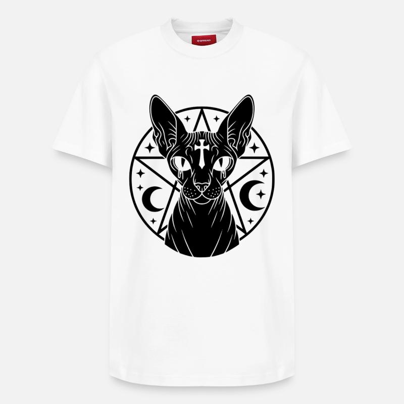Occulte Sphynx Cat - T-shirt unisexe décontracté en coton Supima – de SPREAD - blanc