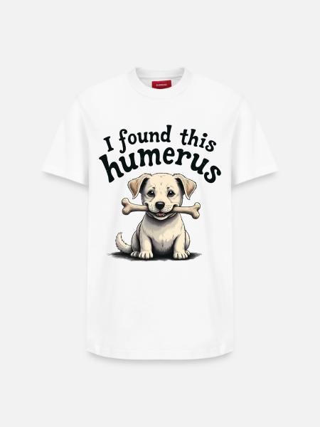 I found this humerus - Relaxed Unisex Supima Cotton T-Shirt – by SPREAD - white
