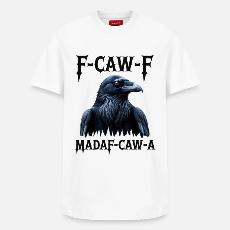 F-Caw Mada-Caw-A Raben-Design - Relaxed Unisex Supima Cotton T-Shirt – von SPREAD - Weiß