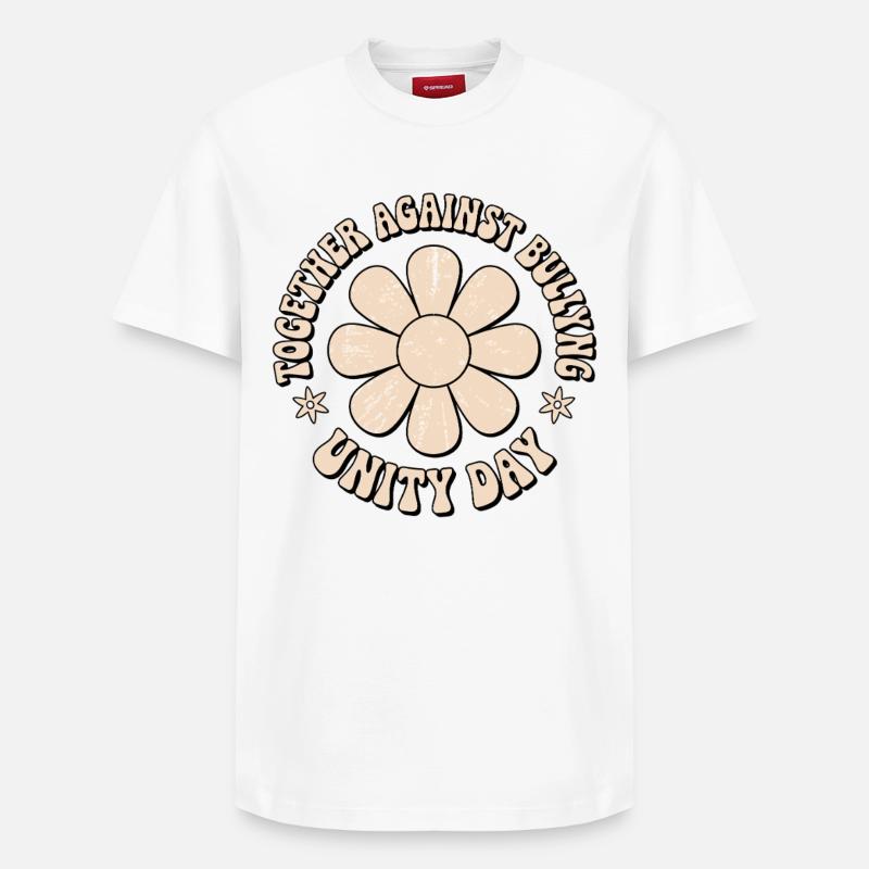 Gemeinsam Gegen Mobbing - Relaxed Unisex Supima Cotton T-Shirt – von SPREAD - Weiß