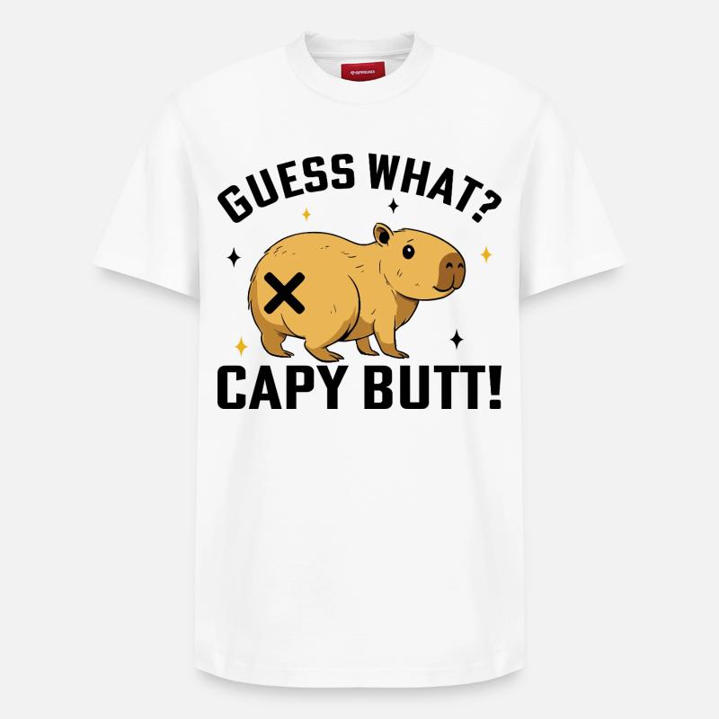 Capybara - Relaxed Unisex Supima Cotton T-Shirt – von SPREAD - Weiß