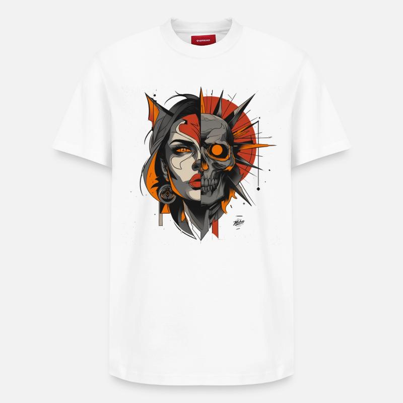 Dualité de l’humanité - T-shirt unisexe décontracté en coton Supima – de SPREAD - blanc